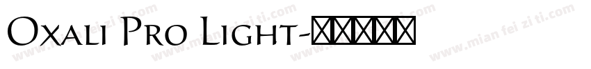 Oxali Pro Light字体转换